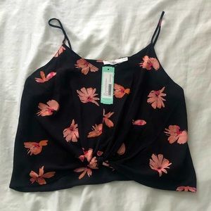 NWT!! LUSH Knot-Front Cami Blouse!